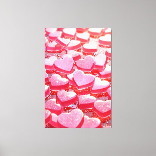 Roze gestrekte canvas print (Voorkant)