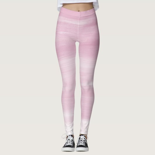Roze gestripte leggings. leggings (Voorkant)