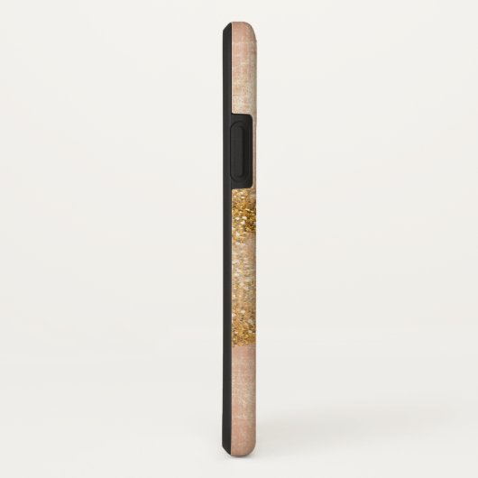 *~* Roze getextureerd goud gekleurd glitter Golden Case-Mate iPhone Case (Achterkant / rechts)
