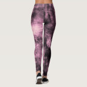 Roze getextureerde Spandex-Leggings Leggings (Achterkant)
