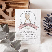 Roze Getting Meowied Cat Theme Vrijgezellenfeest Kaart