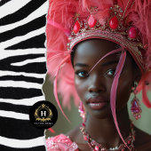 Roze gevederde kroon glamour decoupage tissuepapier