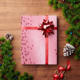 Roze Gevlekt Roze Lederen Kijk Cadeaupapier