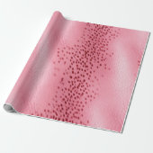 Roze Gevlekt Roze Lederen Kijk Cadeaupapier (Uitgerold)
