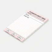 Roze Geweldige Ideeën om te Doen Lijst Post-it® Notes (Schuin)