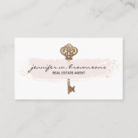 Roze Gewone Retro Gouden Sleutel
