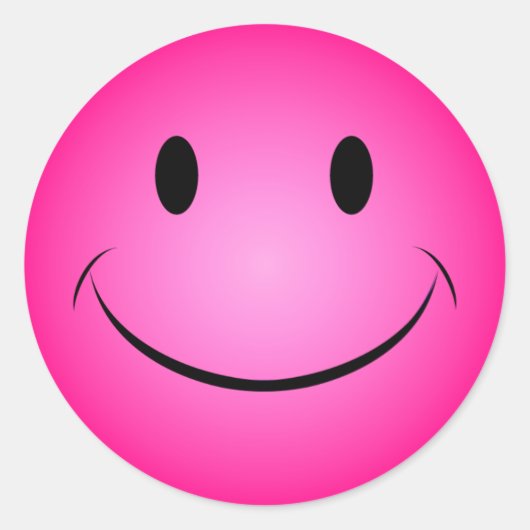Roze Gezicht Sticker (Voorkant)