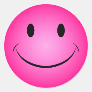 Roze Gezicht Sticker