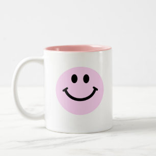 Roze gezicht tweekleurige koffiemok