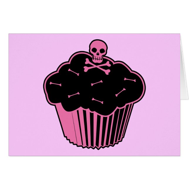 Roze gifstof Cupcake (Voorkant Horizontaal)