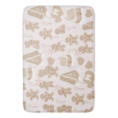 Roze! Ginger brood Kerst Deur Tapijt/Mat Badmat (Voorkant Verticaal)