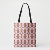Roze Gingerbread Canvas tas Gift (Voorkant)