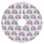 Roze Gingerbread House Decoratie Kerstboom Rok (Voorkant)
