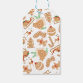 Roze Gingerbread Huis Vakantie Party Cadeaulabel (Achterkant)