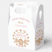 Roze Gingerbread Kerstkoekjes Exchange Naam Bedankdoosjes (Geopend)