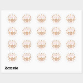 Roze Gingerbread Kerstkoekjes uitwisseling Ronde Sticker (Vel)