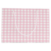 Roze Gingham 1 Large Cadeauzakje (Achterkant)