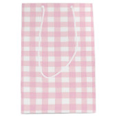 Roze Gingham 1 Medium Cadeauzakje (Voorkant)