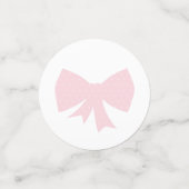 Roze gingham baby shower confetti (Kleine voorkant)