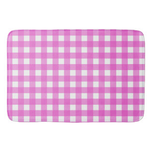 Roze gingham badmat