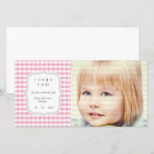 Roze Gingham - Bedankt bij elke gelegenheid (Voorkant / Achterkant)