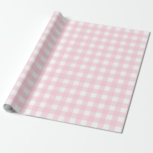 Roze Gingham Cadeaupapier
