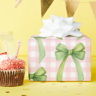 Roze Gingham-cadeaupapier Cadeaupapier