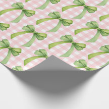 Roze Gingham-cadeaupapier