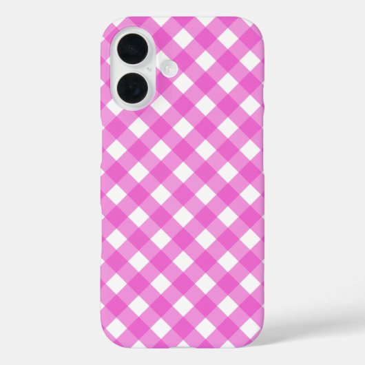 Roze gingham Case-Mate iPhone case (Achterkant)