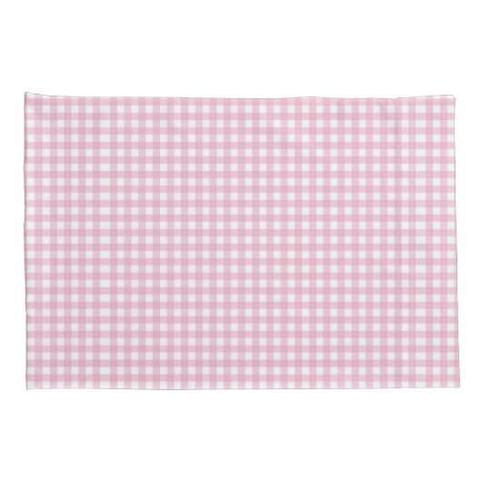 roze gingham Check Patroon Kussensloop (Achterkant-Rechts)