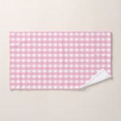 Roze Gingham Check Pattern Bad Handdoek (Handdoek)
