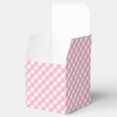 Roze Gingham Check Pattern Bedankdoosjes (Geopend)