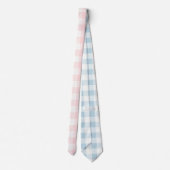Roze Gingham Check Pset Stropdas (Achterkant)