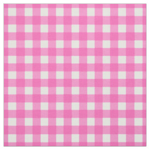 Roze Gingham Check Stof
