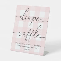 Roze Gingham Diaper Raffle