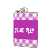  Roze Gingham Drink Me Flask Heupfles (Links)