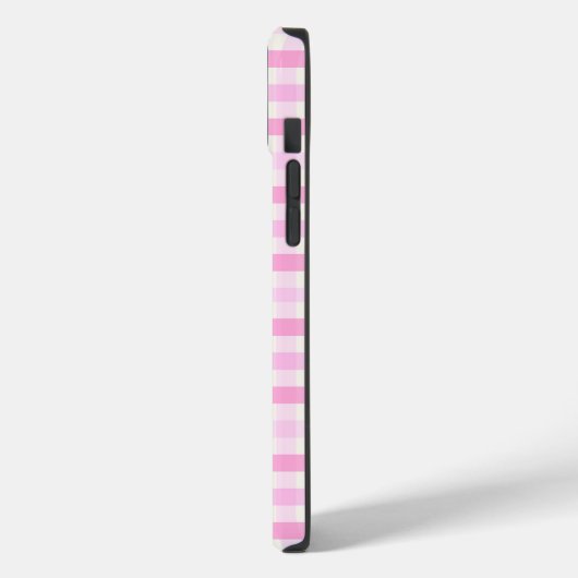 Roze Gingham geruite patroon Case-Mate iPhone Case (Achterkant / Links)