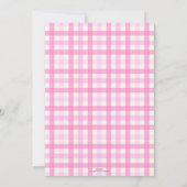 Roze Gingham geruite patroon Kaart (Achterkant)
