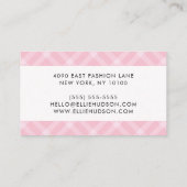Roze Gingham, Gingham Pattern, Geometric Pattern Visitekaartje (Achterkant)