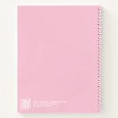 Roze Gingham Groot Transparant Frame Notitieboek (Achterkant)