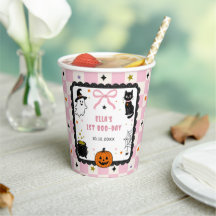 Roze Gingham Halloween Verjaardagsfeest
