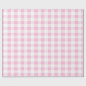 Roze gingham inpakpapier (Vlak)