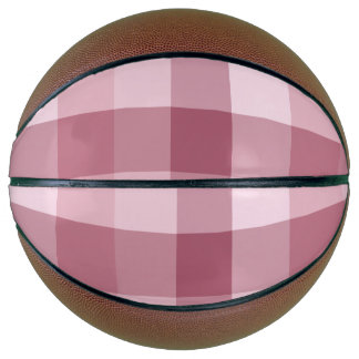 Roze Gingham Karo Tartan Design Basketbal