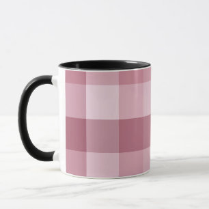 Roze Gingham Karo Tartan Design Mok