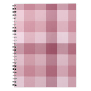 Roze Gingham Karo Tartan Design Notitieboek