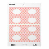 Roze Gingham Labels (Full Sheet)
