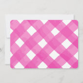 Roze Gingham & Lemon Uitnodiging (Achterkant)