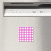 Roze gingham magneet (Insitu (Vaatwasser))