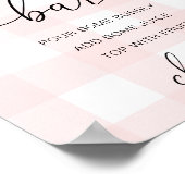 Roze Gingham Mimosa Bar Bord Poster (Hoek)