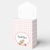 Roze Gingham Mouse Baby shower-gunst dozen Bedankdoosjes (Geopend)